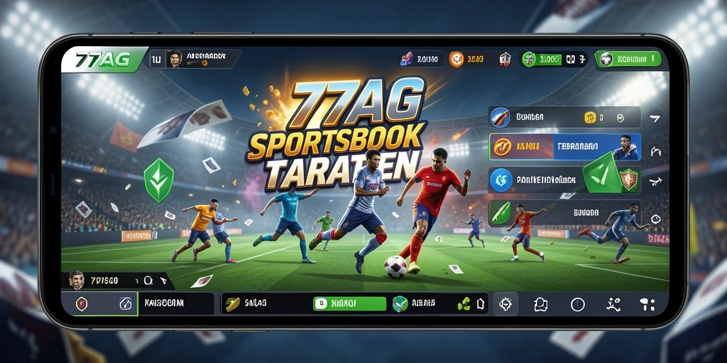 Screenshot utama 77AG menampilkan antarmuka taruhan yang menarik dan interaktif.