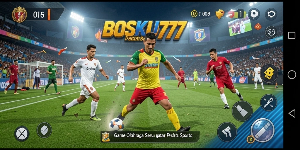 Tangkapan layar gameplay BOSKU777 yang menunjukkan aksi seru di lapangan.
