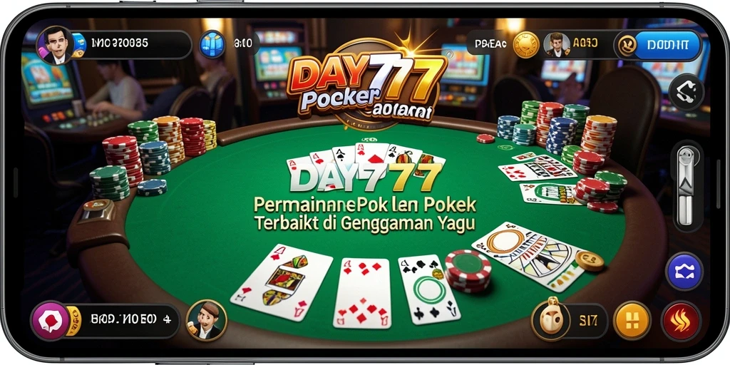 Tampilan menarik dari gameplay Poker di DAY777.