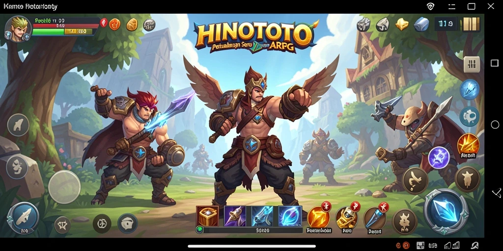 Tampilan gameplay HINOTOTO yang mengesankan dengan pertarungan seru.
