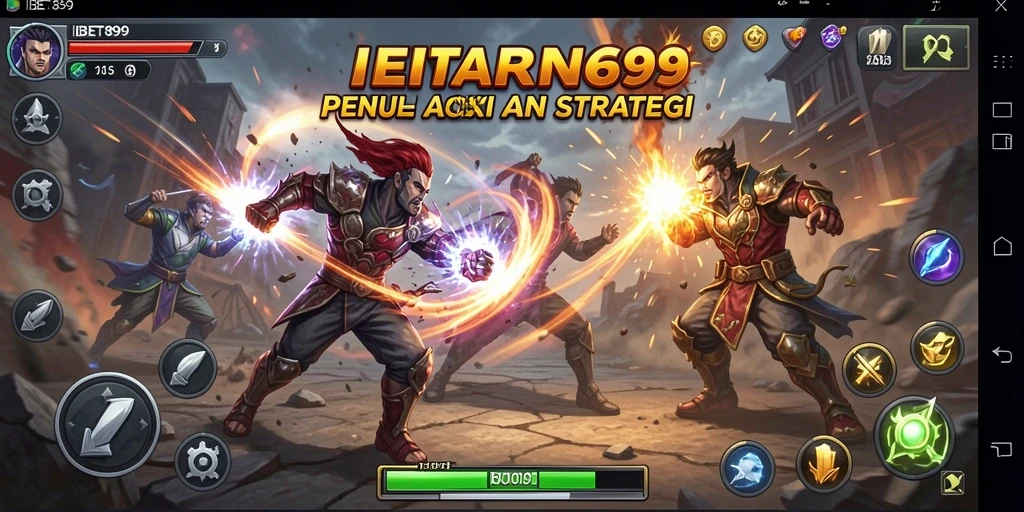 Screenshot gameplay IBET899 menampilkan pertarungan yang intens dan dinamis.