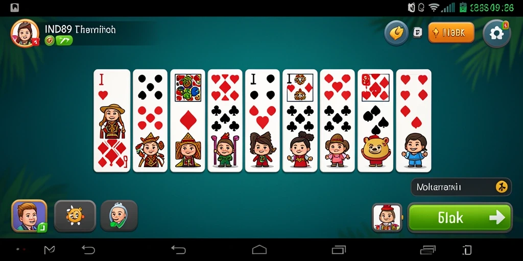 Tangkapan layar utama IND89 menampilkan gameplay Domino yang menarik.