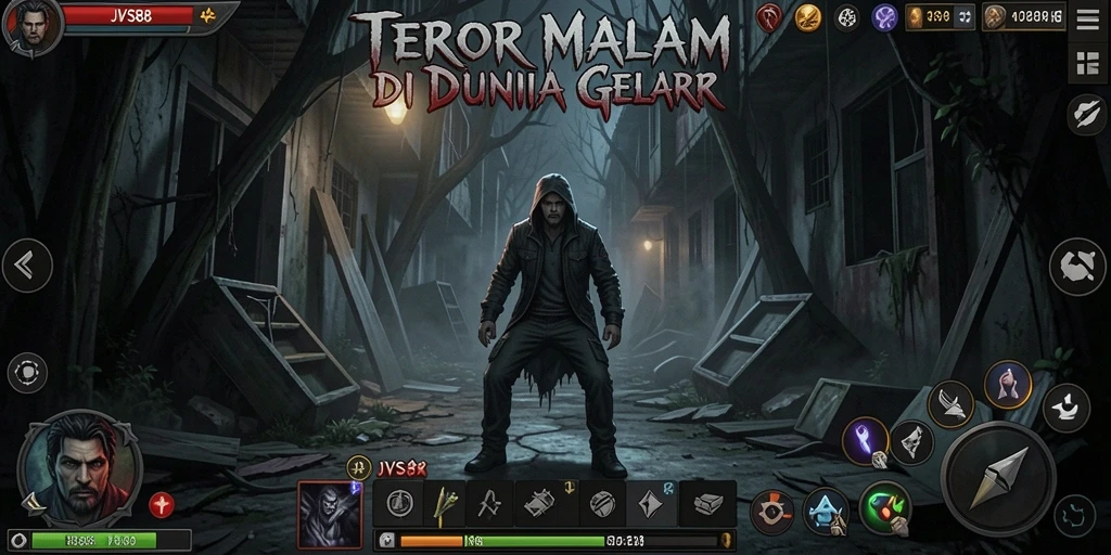 Gameplay menegangkan JVS88 di dunia kegelapan.