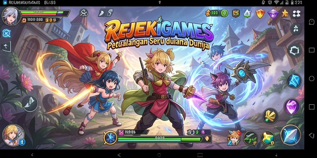 Tampilan gameplay REJEKIGAMES yang menawan dan dinamis.