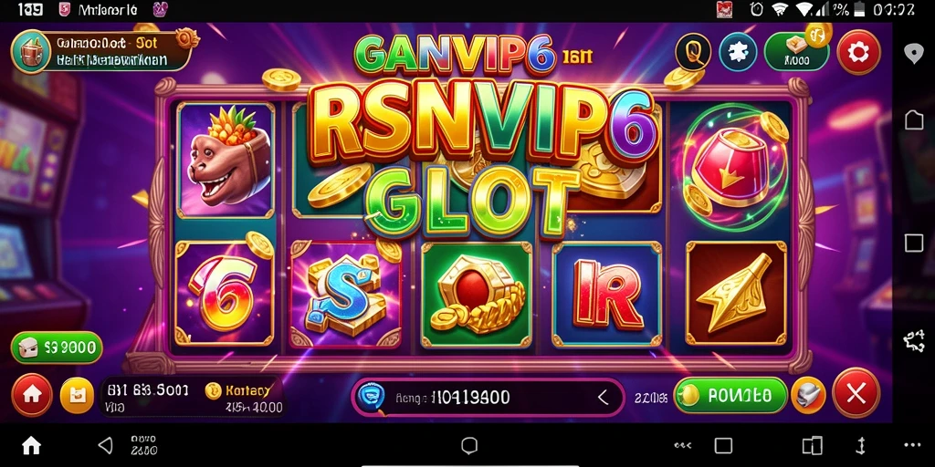 Screenshot gameplay RSNVIP6 yang menunjukkan slot penuh warna dan fitur menarik.