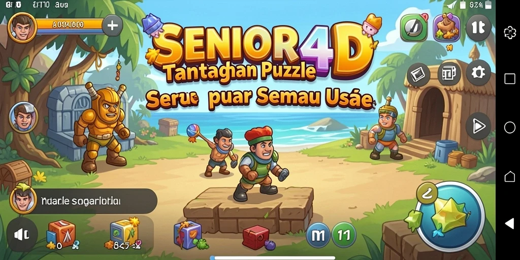 Tampilan gameplay SENIOR4D yang menarik dan penuh tantangan.