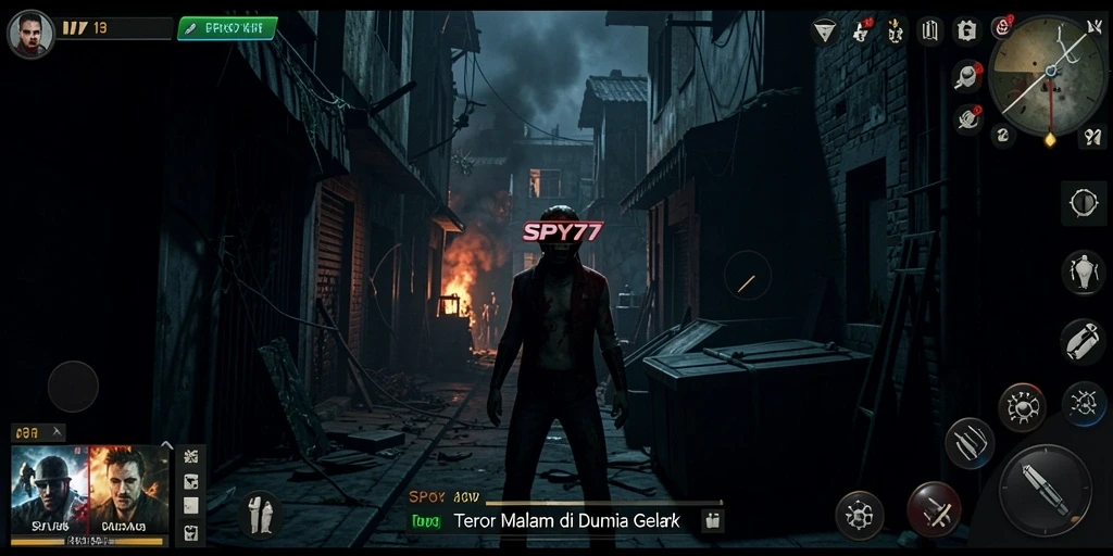 Tangkapan layar gameplay <strong>SPY77</strong> menunjukkan suasana menegangkan yang penuh ketegangan.